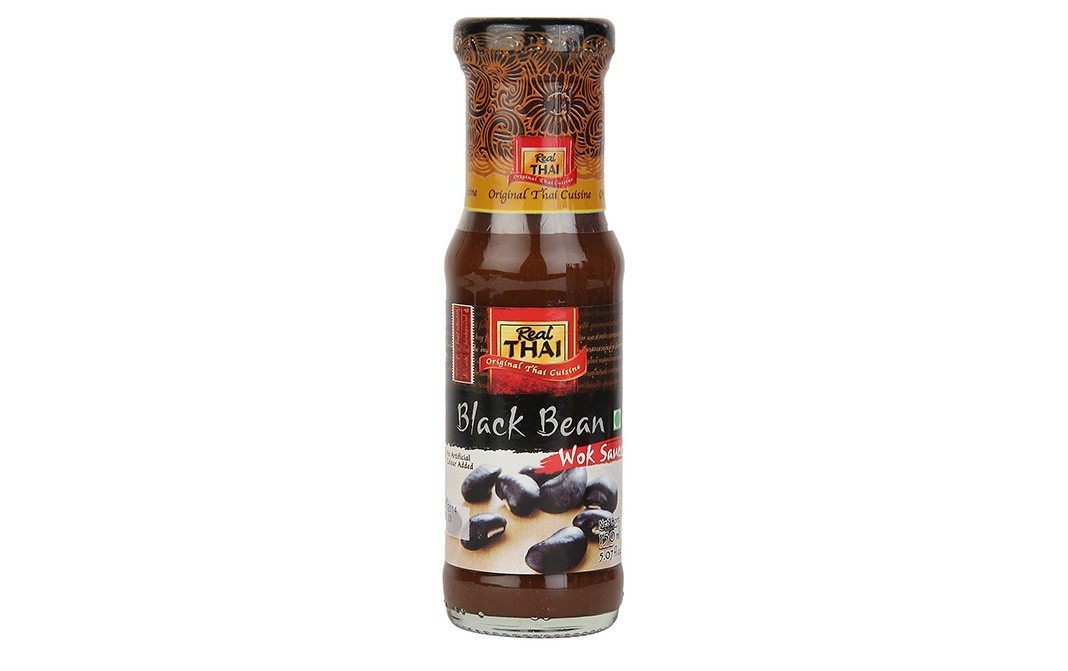 Real Thai Black Bean Wok Sauce    Glass Bottle  150 millilitre